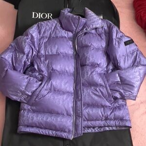 Dior Oblique Purple Puffer Jacket